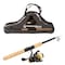 Leisure Sports Fishing Pole, Telescopic 5.5-Foot Carbon Fiber and Cork Rod/ Ambidextrous Reel Combo, Carrying Case 287819ARF - alternate 1